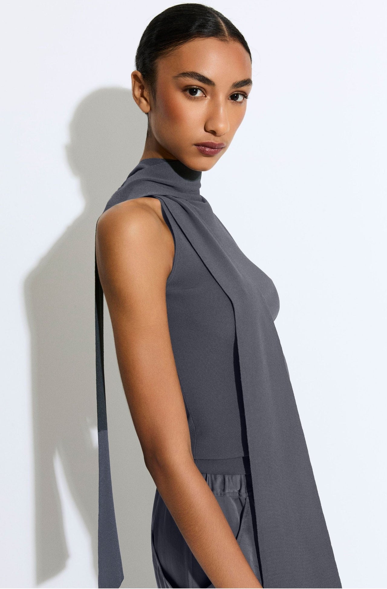 Matte Viscose Halterneck Top - LAPOINTE