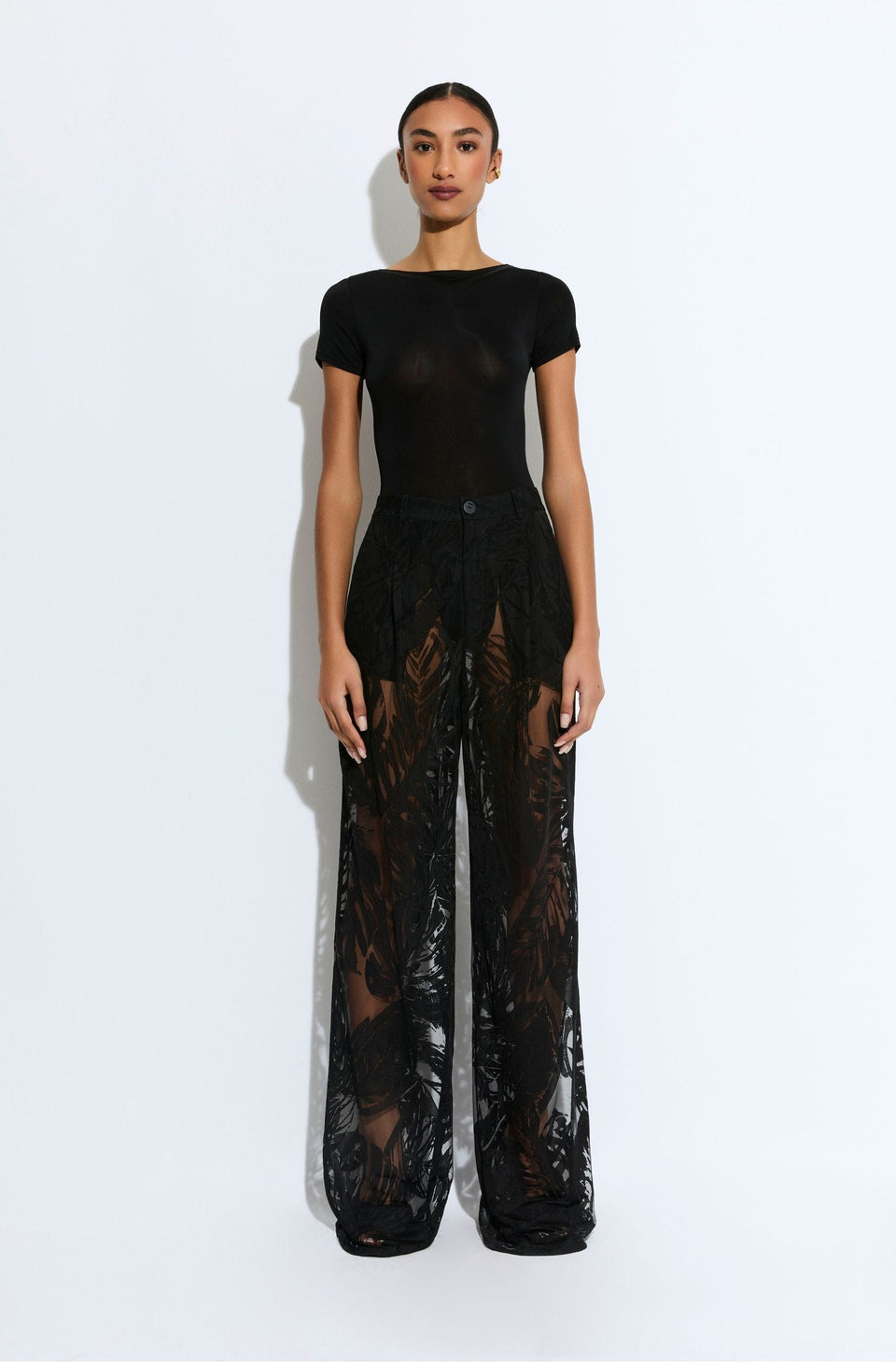 Burnout Jersey Relaxed Pleated Pant - LAPOINTE